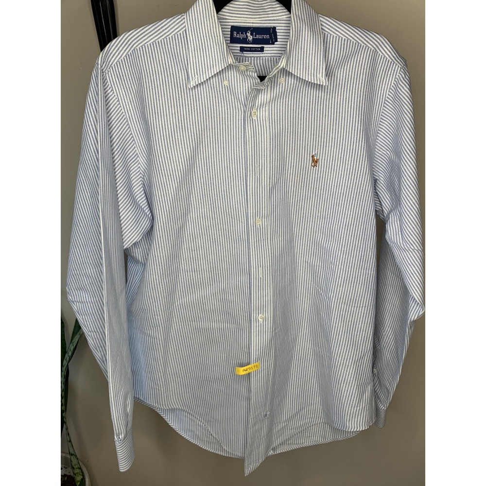 Polo Ralph Lauren Striped Classic Fit Oxford Shirt Blue/White 100% Cotton